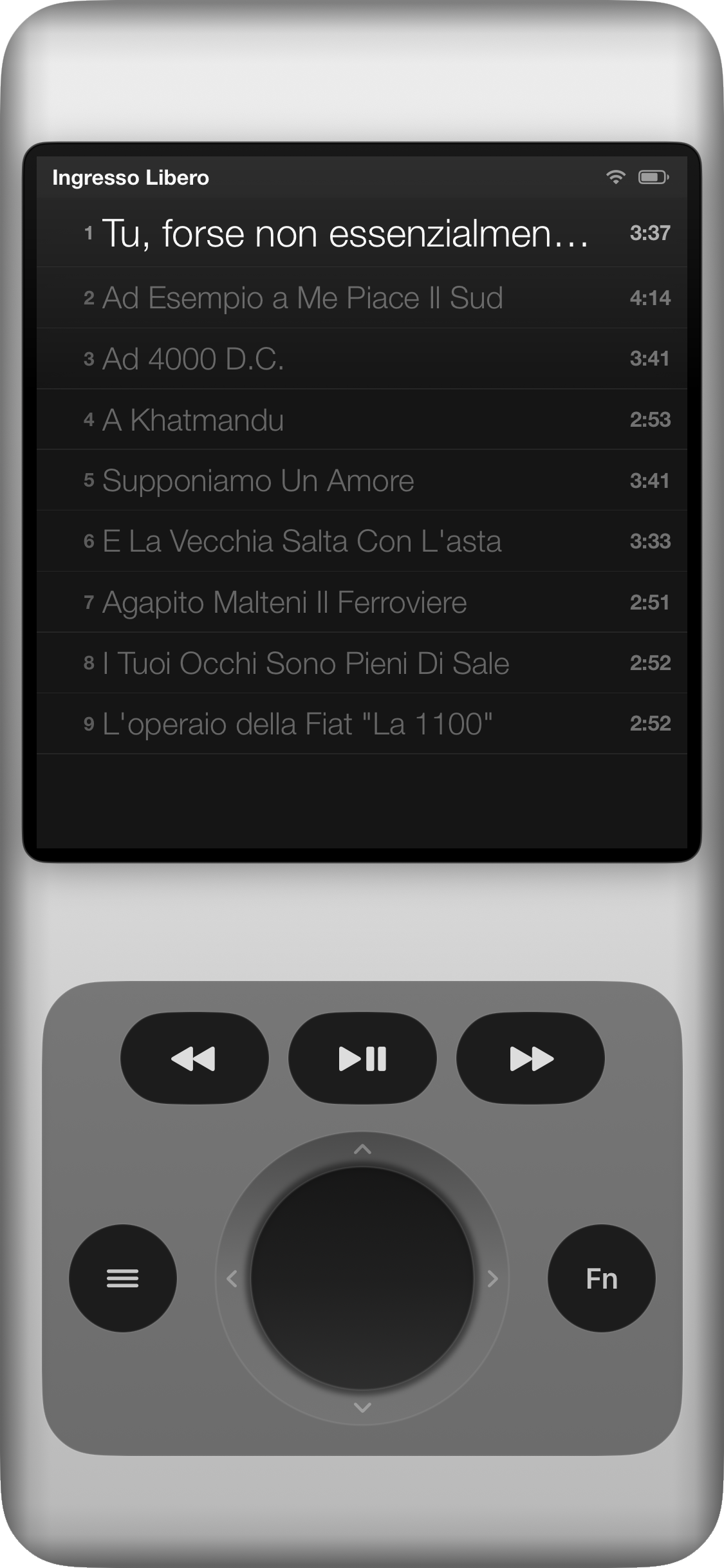 Jam-Pod for iPhone album track list