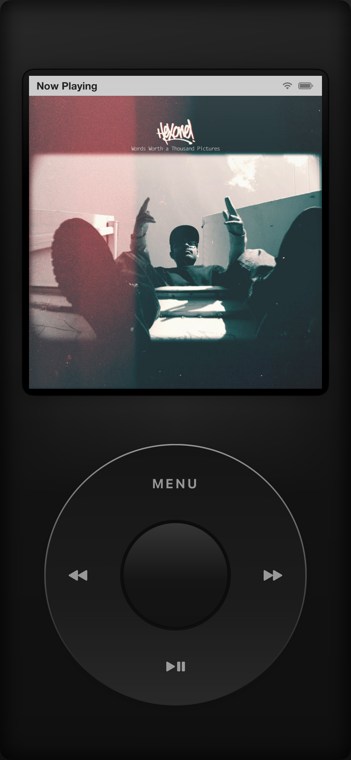Jam-Pod Now Playing screen in Retro theme
